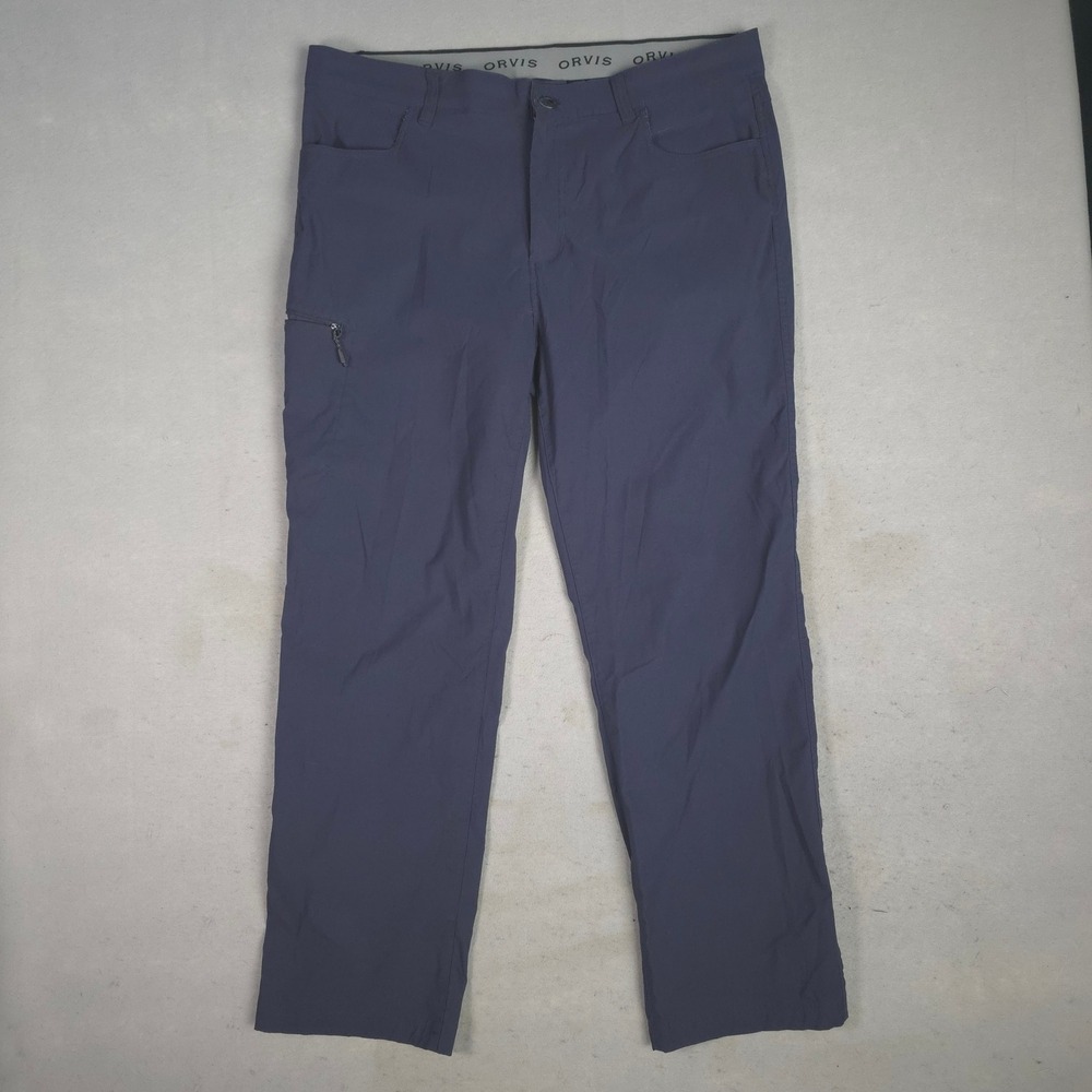 Orvis Adventure Tech Mens Blue Stretch Water Repellent Hiking Pants 40x32